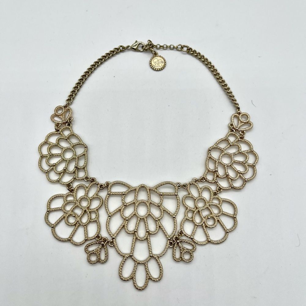 Jessica Simpson Gold Tone Statement Necklace